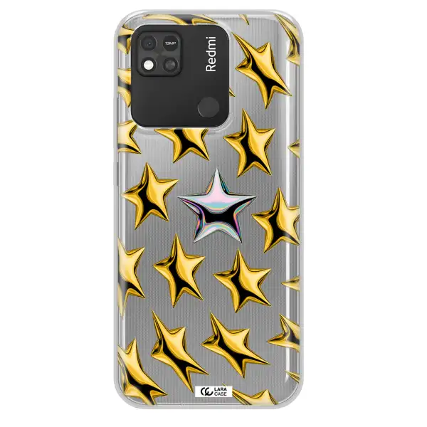 a group of gold stars Xiaomi Redmi 10A Clear TPU Case