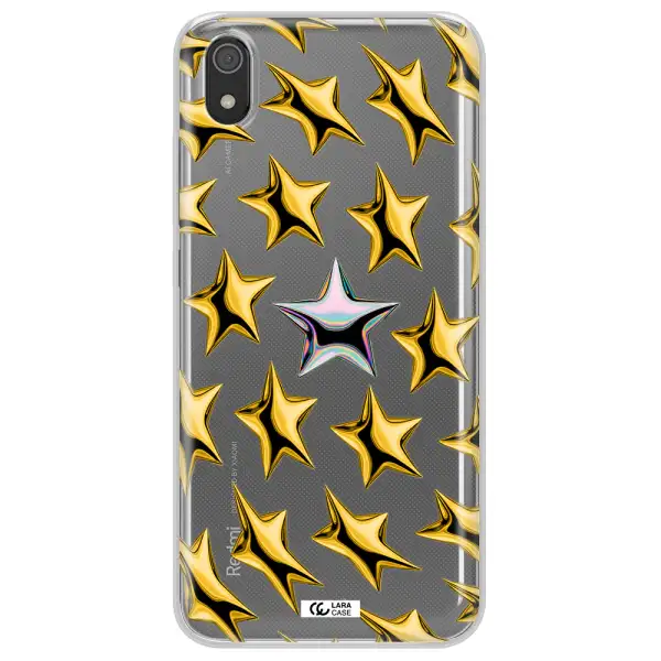 a group of gold stars Xiaomi Redmi 7A Clear TPU Case