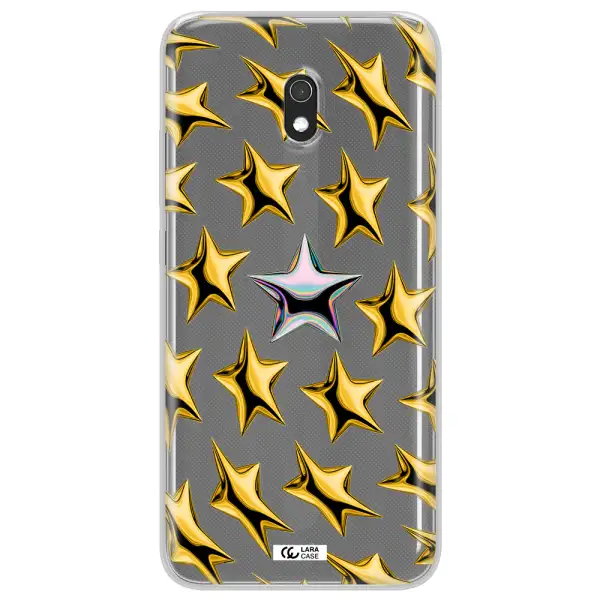a group of gold stars Xiaomi Redmi 8A Clear TPU Case