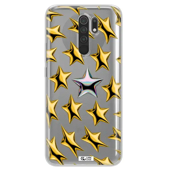 a group of gold stars Xiaomi Redmi 9 Clear TPU Case