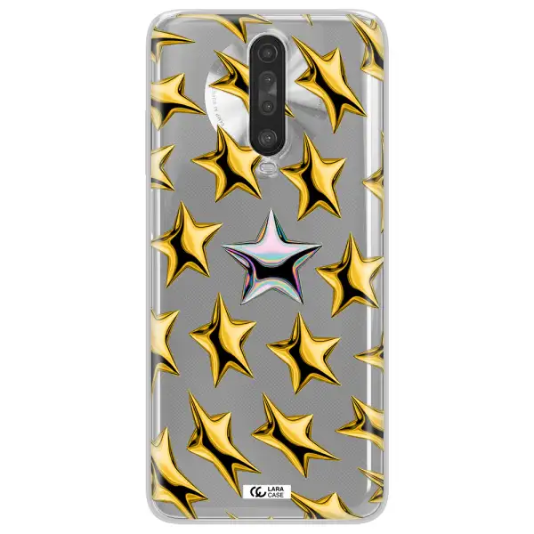 a group of gold stars Xiaomi Redmi K30 Clear TPU Case