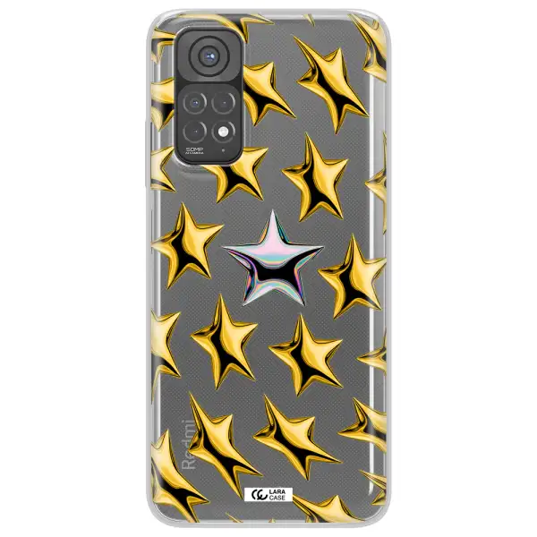 a group of gold stars Xiaomi Redmi Note 11 Clear TPU Case
