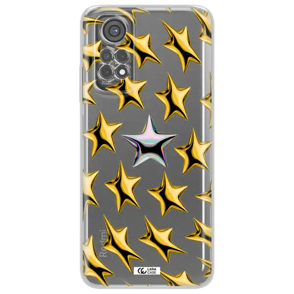 A Group Of Gold Stars Xiaomi Redmi Note 11S Clear Tpu Case