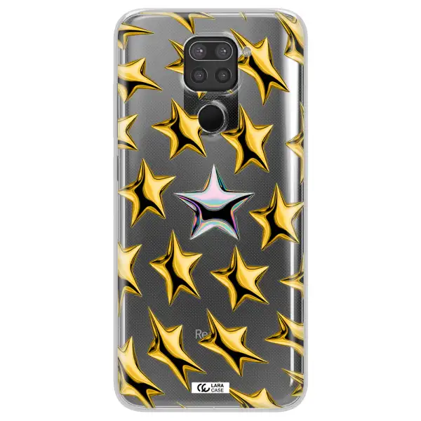 a group of gold stars Xiaomi Redmi Note 9 Clear TPU Case