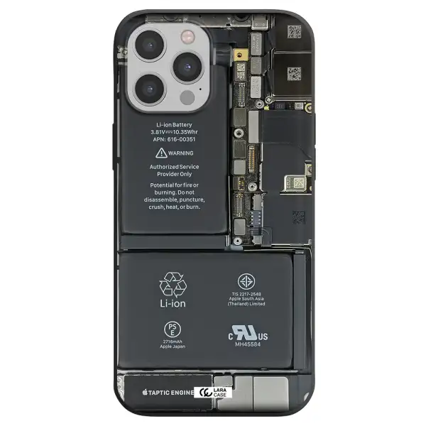 a close-up of a cell phone battery Apple iPhone 12 pro max Silicone black Case