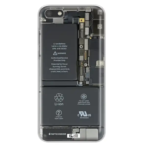 A Close-Up Of A Cell Phone Battery Huawei Y5 2018 Clear Tpu Case