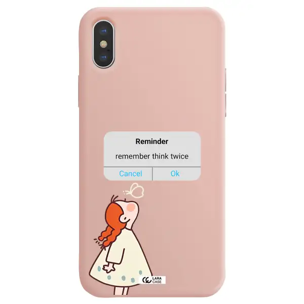 a screenshot of a phone Apple iPhone X Silicone pastel pink Case