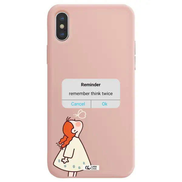 a screenshot of a phone Apple iPhone XS Silicone pastel pink Case