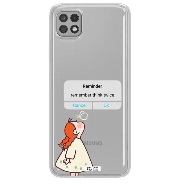 A Screenshot Of A Phone Samsung A22 5G Clear Tpu Case