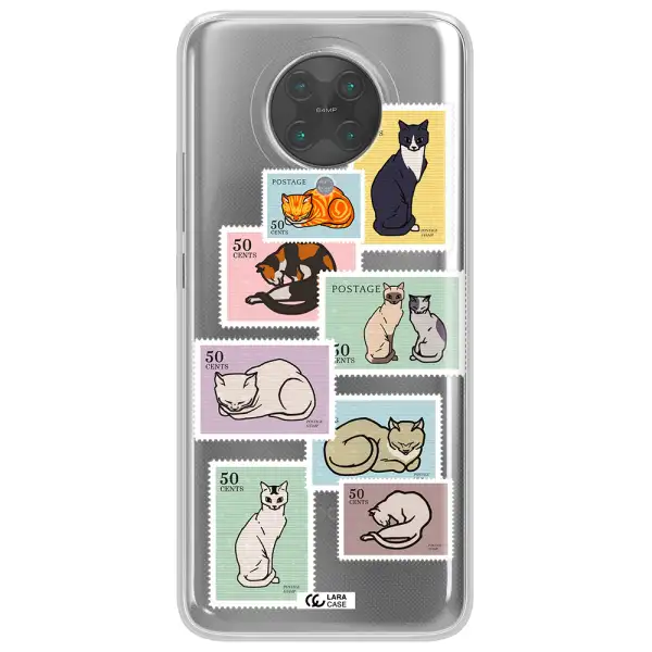 A Collage Of Cats On Stamps Xiaomi Poco F2 Pro Clear Tpu Case