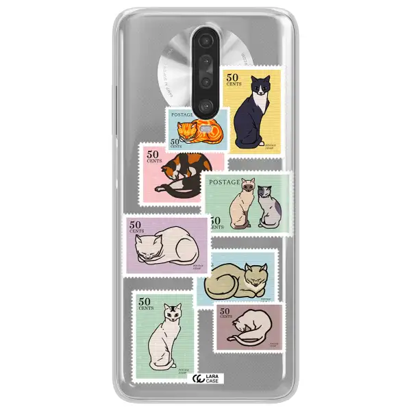 A Collage Of Cats On Stamps Xiaomi Redmi K30 Clear Tpu Case