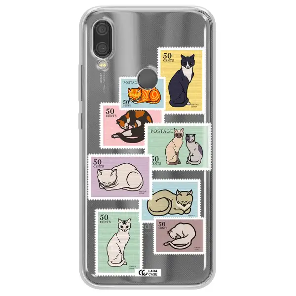 A Collage Of Cats On Stamps Xiaomi Redmi Note 7 Clear Tpu Case