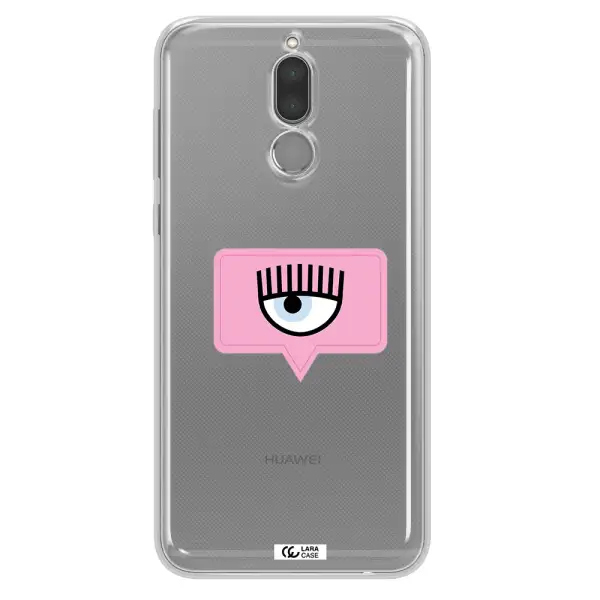 A Pink Chat Bubble With Eye And Eyelashes Huawei Mate 10 Lite Clear Tpu Case