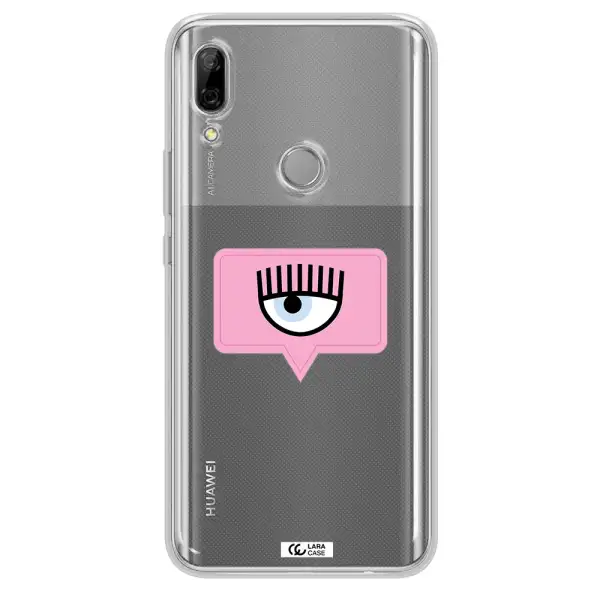 A Pink Chat Bubble With Eye And Eyelashes Huawei P Smart Z Clear Tpu Case