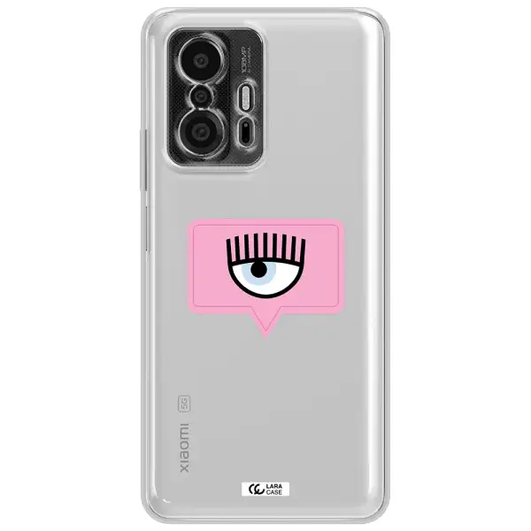 A Pink Chat Bubble With Eye And Eyelashes Xiaomi 11T Pro Clear Tpu Case