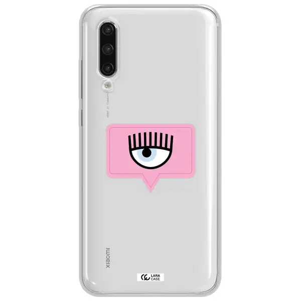 A Pink Chat Bubble With Eye And Eyelashes Xiaomi Mi 9 Lite Clear Tpu Case