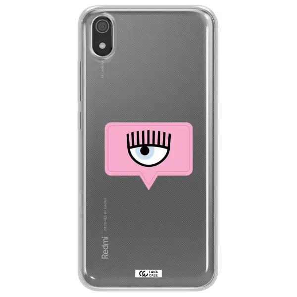 A Pink Chat Bubble With Eye And Eyelashes Xiaomi Redmi 7A Clear Tpu Case