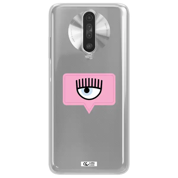 A Pink Chat Bubble With Eye And Eyelashes Xiaomi Redmi K30 Clear Tpu Case