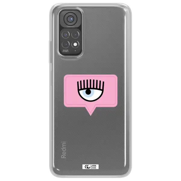 A Pink Chat Bubble With Eye And Eyelashes Xiaomi Redmi Note 11 Clear Tpu Case