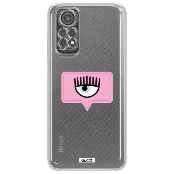 A Pink Chat Bubble With Eye And Eyelashes Xiaomi Redmi Note 11S Clear Tpu Case
