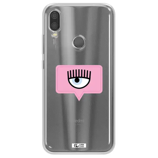 A Pink Chat Bubble With Eye And Eyelashes Xiaomi Redmi Note 7 Clear Tpu Case