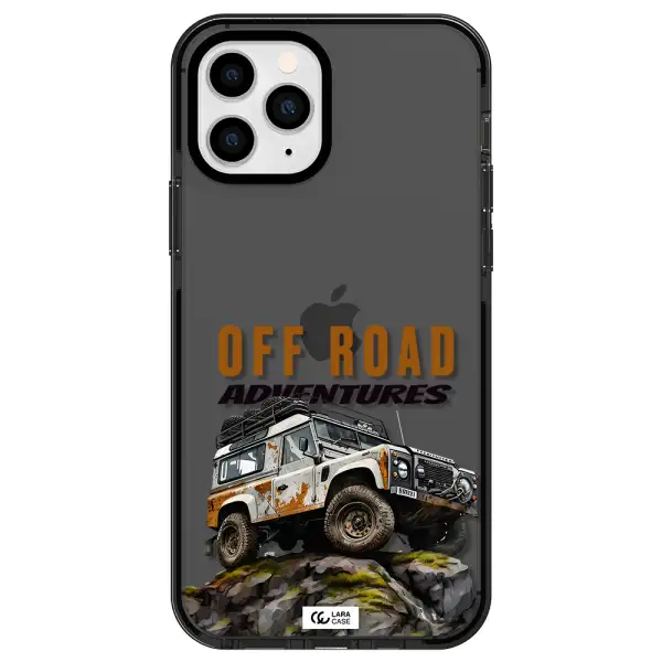 a car with rust on top Apple iPhone 11 pro impact Smoke Black Case