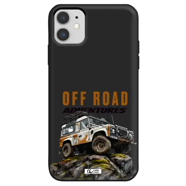 a car with rust on top Apple iPhone 11 Silicone black Case
