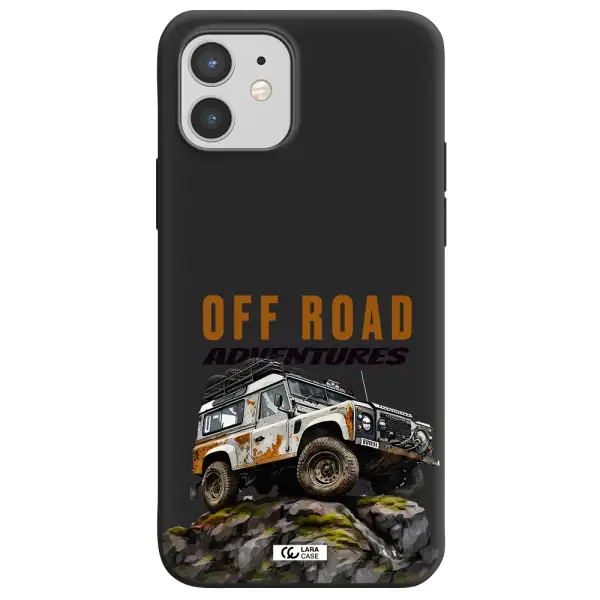 a car with rust on top Apple iPhone 12 mini Silicone black Case