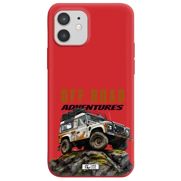 a car with rust on top Apple iPhone 12 mini Silicone Imperial Red Case