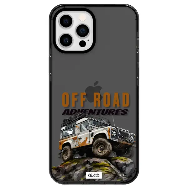 a car with rust on top Apple iPhone 12 pro max impact Smoke Black Case