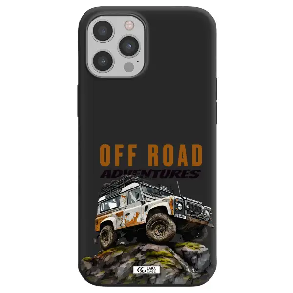 a car with rust on top Apple iPhone 12 pro max Silicone black Case