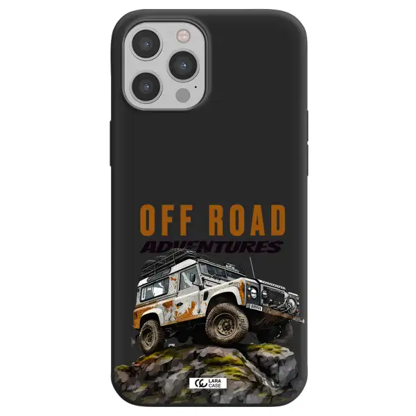 a car with rust on top Apple iPhone 12 pro Silicone black Case