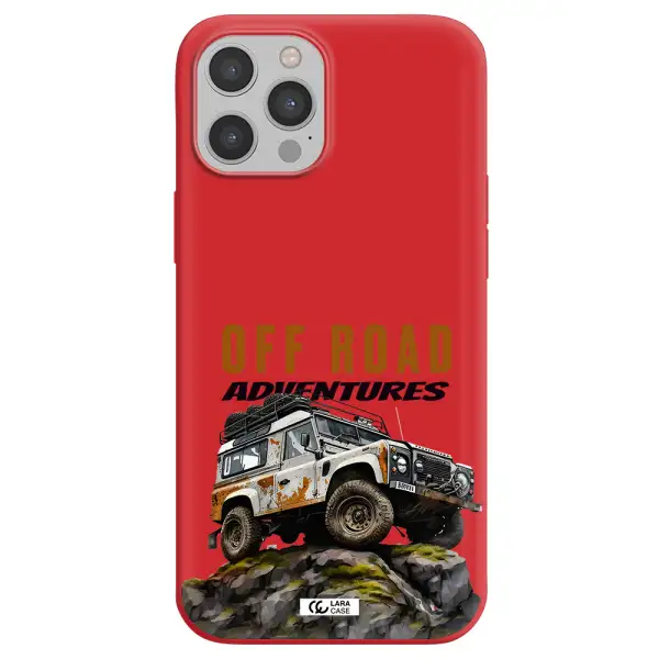 a car with rust on top Apple iPhone 12 pro Silicone Imperial Red Case