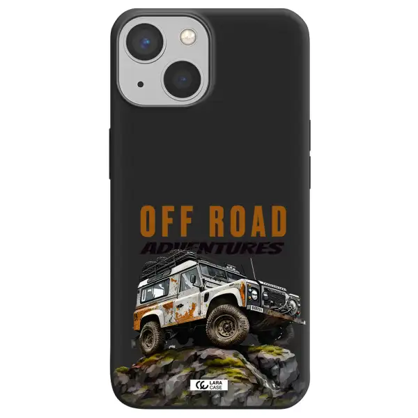 a car with rust on top Apple iPhone 13 mini Silicone black Case