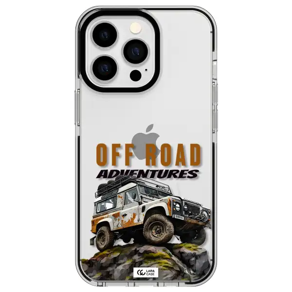 a car with rust on top Apple iPhone 13 Pro impact black border Case