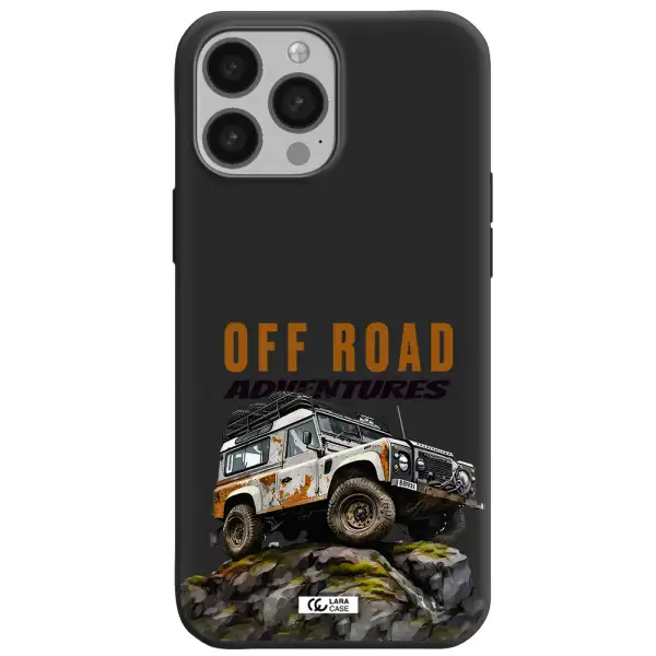 a car with rust on top Apple iPhone 13 Pro Max Silicone black Case