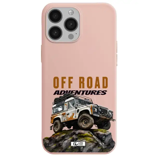 a car with rust on top Apple iPhone 13 Pro Max Silicone pastel pink Case