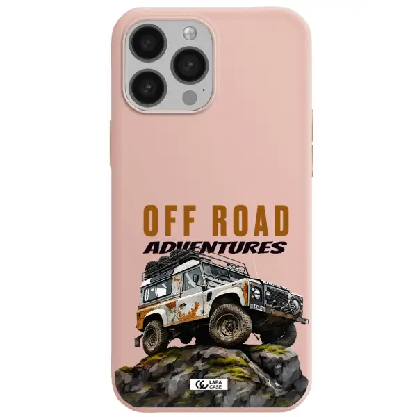 a car with rust on top Apple iPhone 13 Pro Silicone pastel pink Case