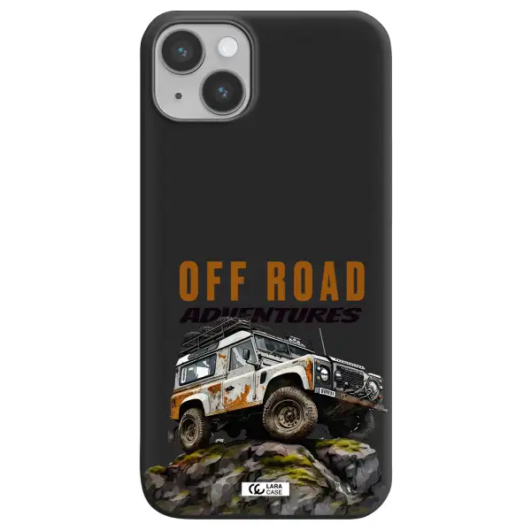 a car with rust on top Apple iPhone 14 plus Silicone black Case