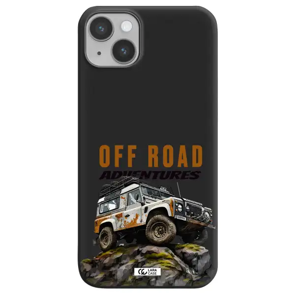 a car with rust on top Apple iPhone 14 Silicone black Case