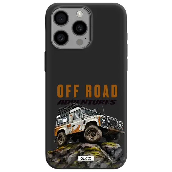 a car with rust on top Apple Iphone 15 Pro max Silicone black Case