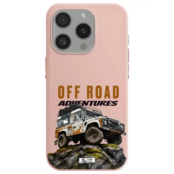 A Car With Rust On Top Apple Iphone 15 Pro Silicone Pastel Pink Case