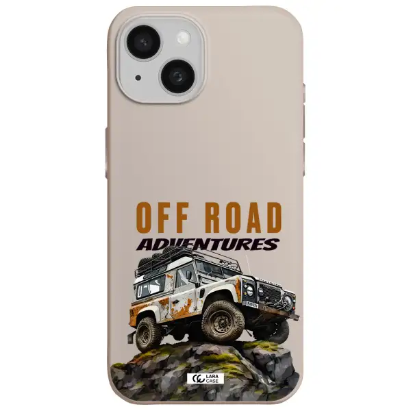 a car with rust on top Apple iPhone 15 Silicone Stone Case