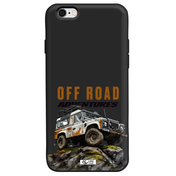 a car with rust on top Apple iPhone 6 Silicone black Case