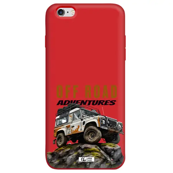 a car with rust on top Apple iPhone 6S Silicone Imperial Red Case
