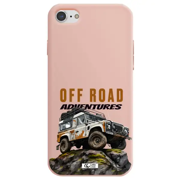 a car with rust on top Apple iPhone 7 Silicone pastel pink Case
