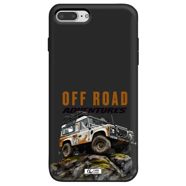 a car with rust on top Apple iPhone 8 plus Silicone black Case