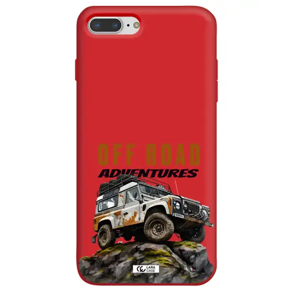 a car with rust on top Apple iPhone 8 plus Silicone Imperial Red Case