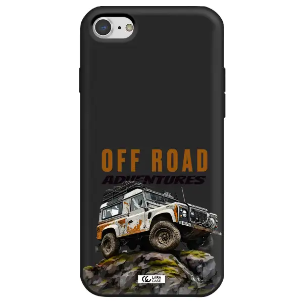 a car with rust on top Apple iPhone 8 Silicone black Case