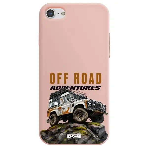 a car with rust on top Apple iPhone 8 Silicone pastel pink Case